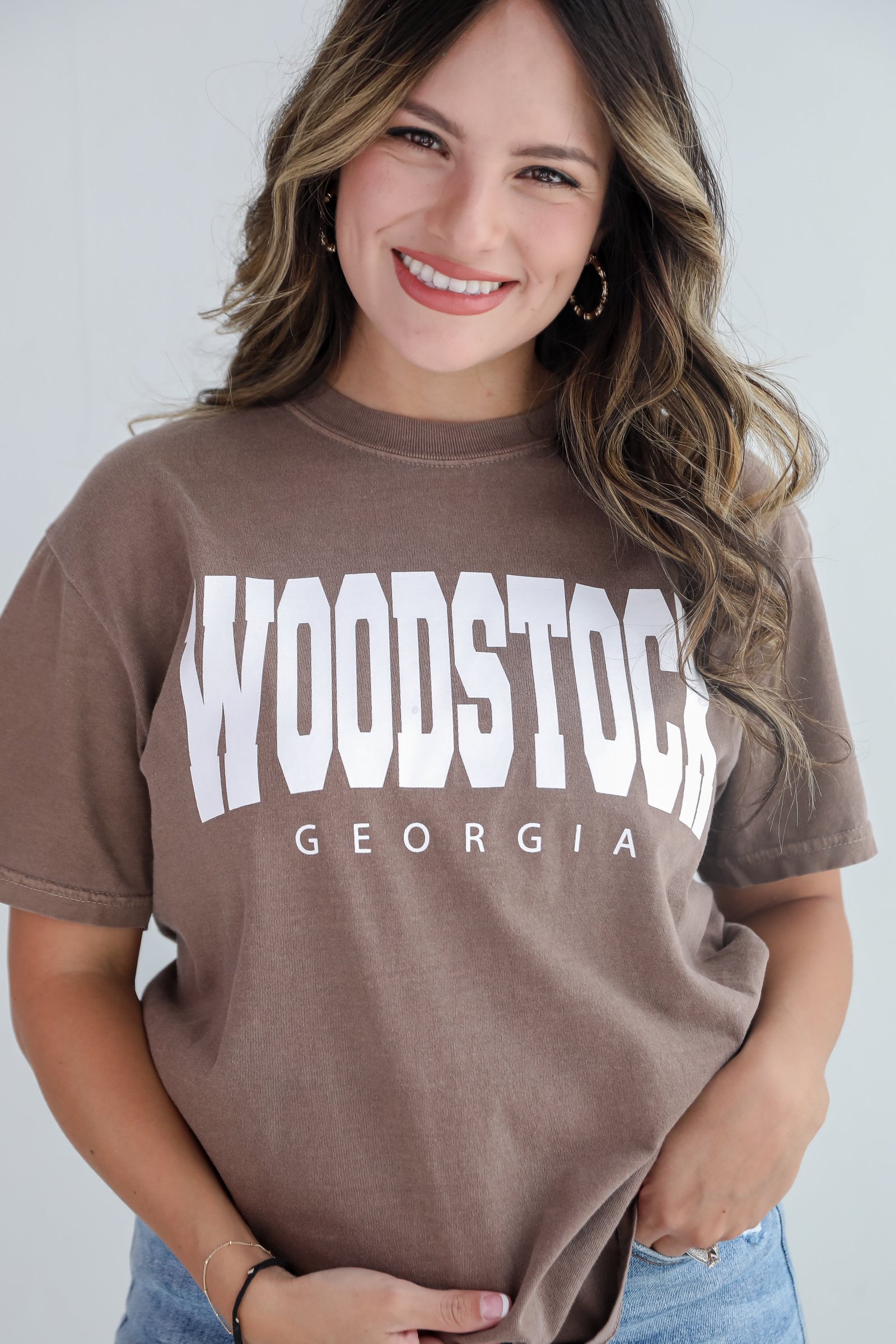 Brown Woodstock Georgia Tee